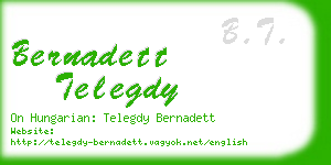 bernadett telegdy business card